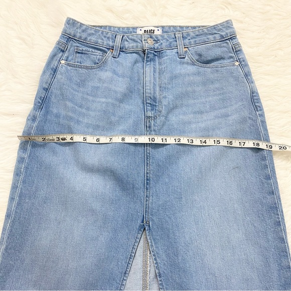 PAIGE Blue Denim Midi Skirt - Picture 3 of 7